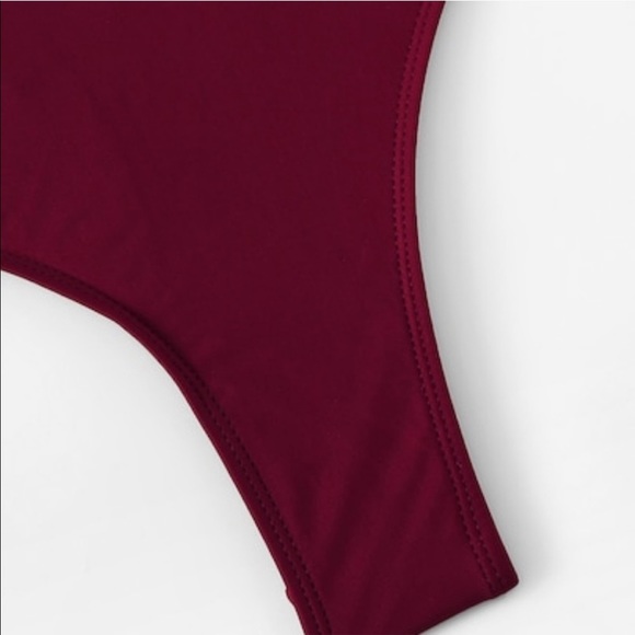 🔥SIZE SMALL LEFT🔥Wine One Piece Bathing Suit - Picture 5 of 5